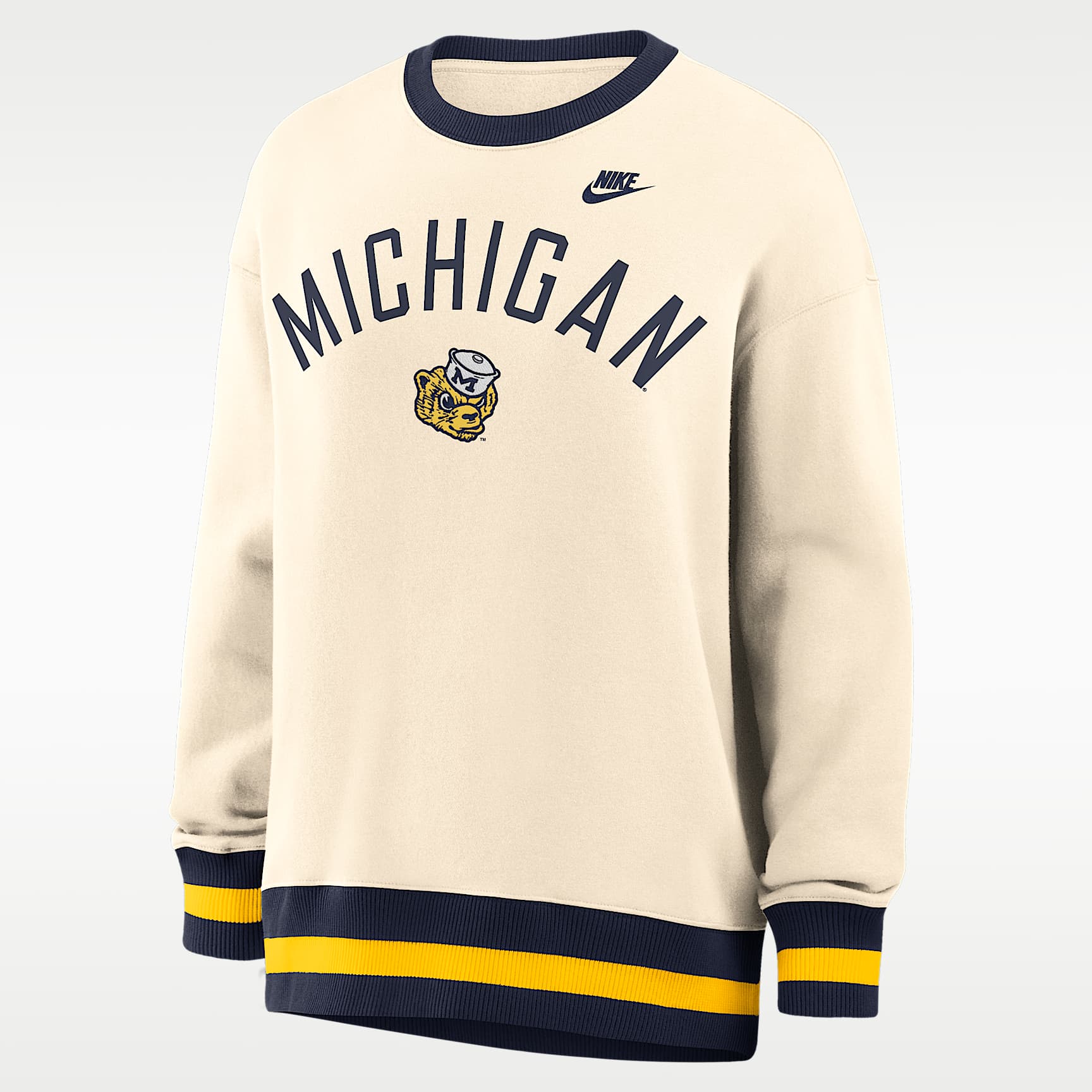 Michigan Legacy Women's Nike College Oversized Pullover Crew. Nike.com